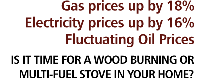 Image - fuel prices rising - keep your home warm with a wood burning stove!